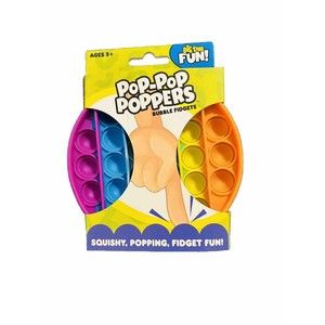 Big Time Toys-Pop Pop Poppers Bubble Fidgets-Squishy-Fun Toy-Rainbow Colors-New